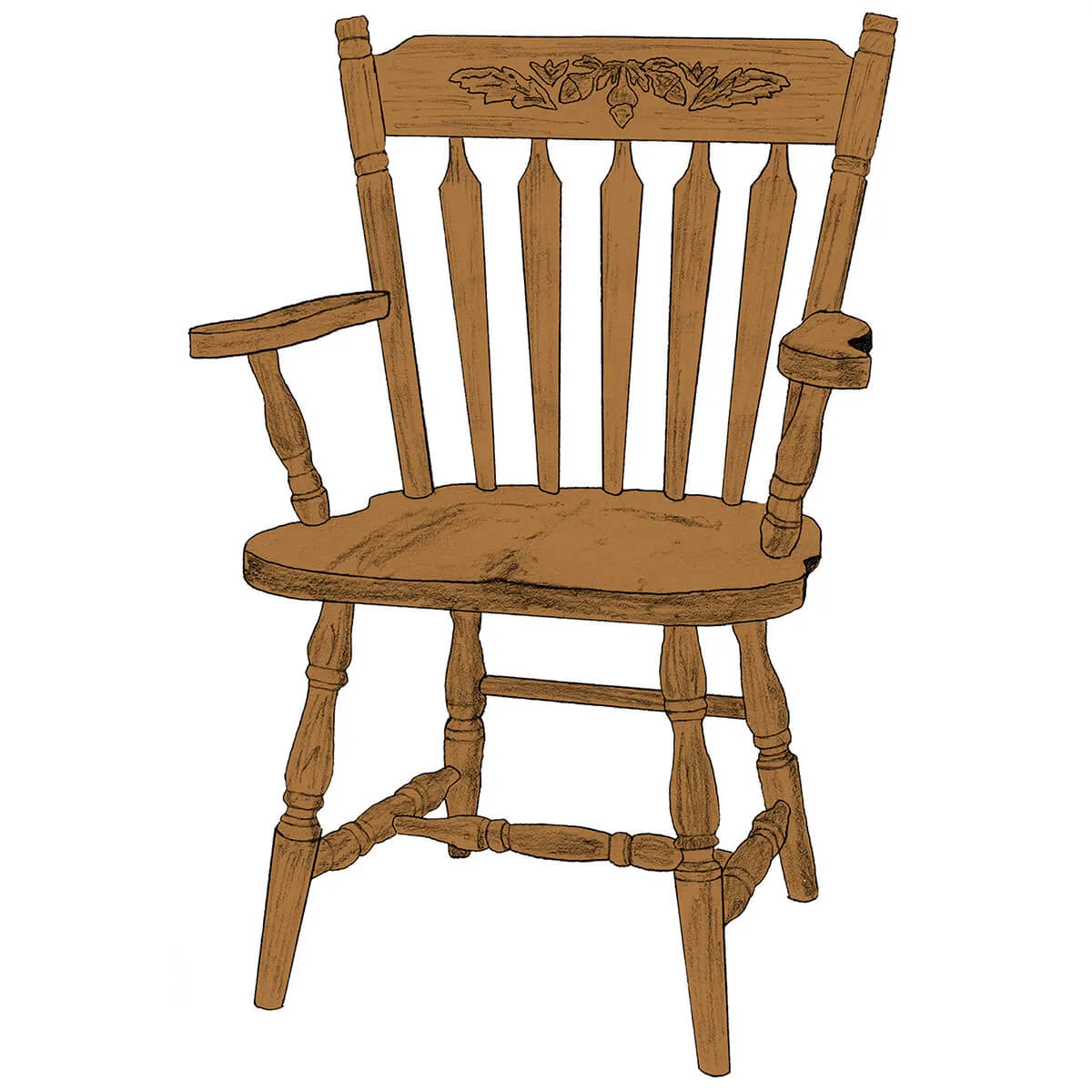 Colonial Arrow Arm Chair
