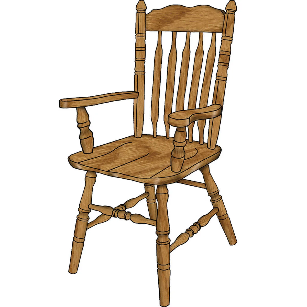 Bent Cattail Arm Chair