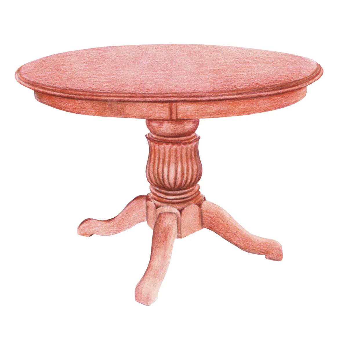 42 Inch Round Tulip Pedestal Dining Table