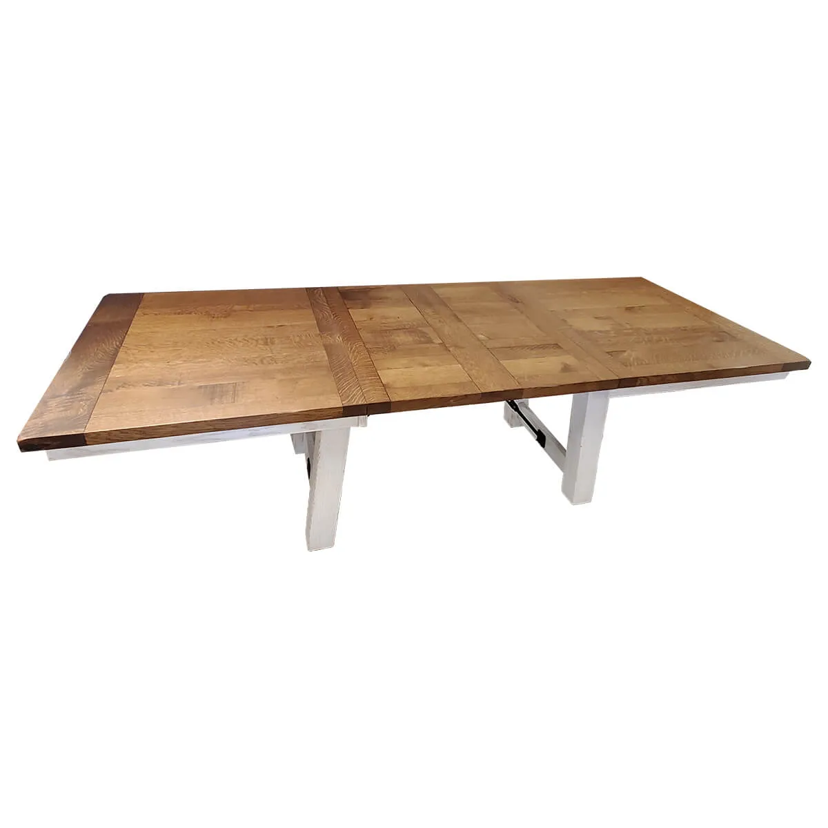 Settlers Trestle 42 Inch x 72 Inch Dining Table with Leaves
