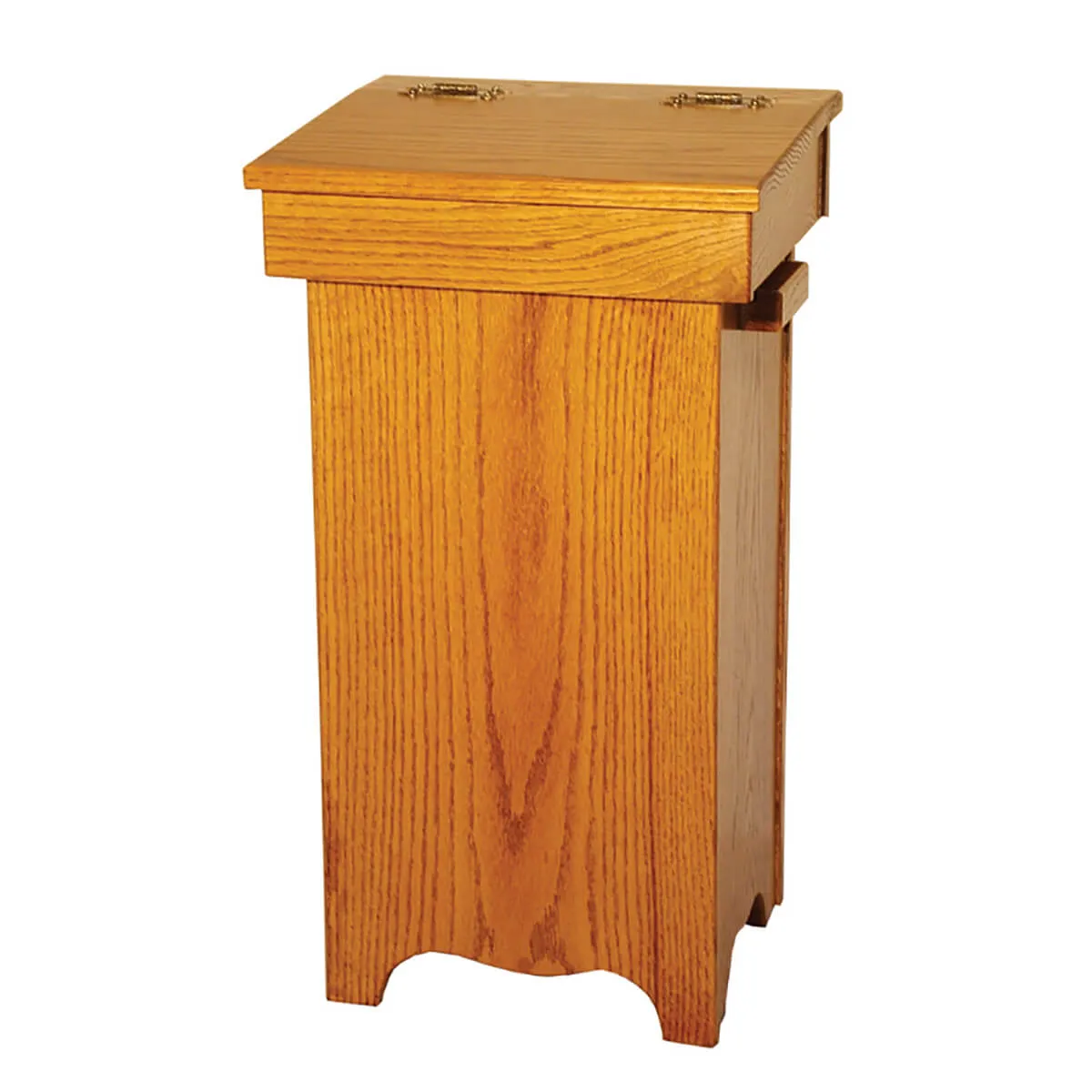 Plain Oak Trash Bin