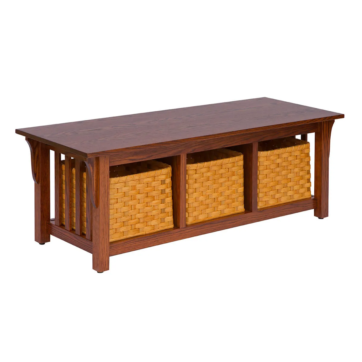 3 Basket Mission Bench or Coffee Table