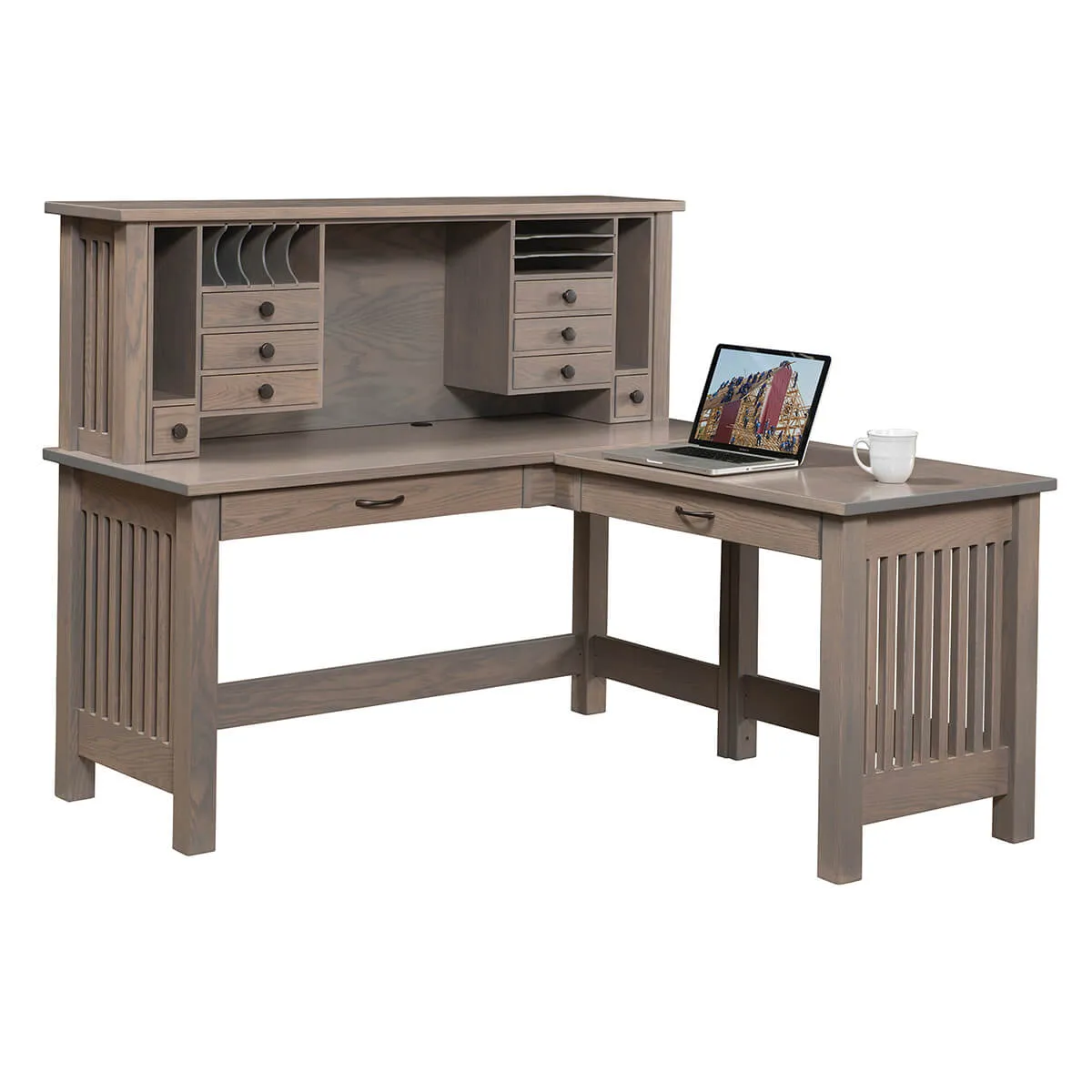 JDs Deluxe L-Desk with Organizer