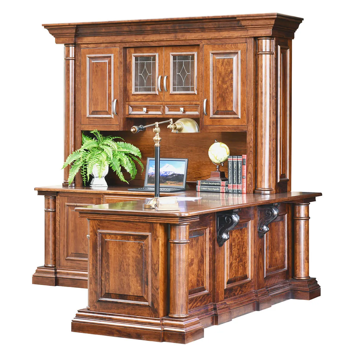 Paris Series Corner Desk &amp; Hutch