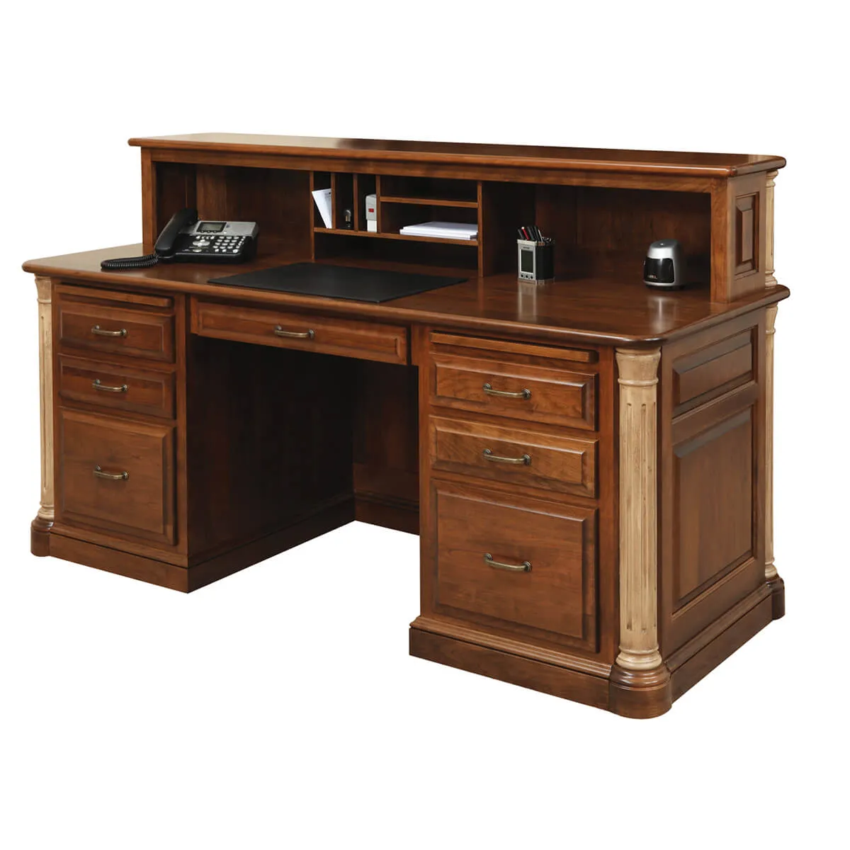 Jefferson Series Executive Desk with Cubby