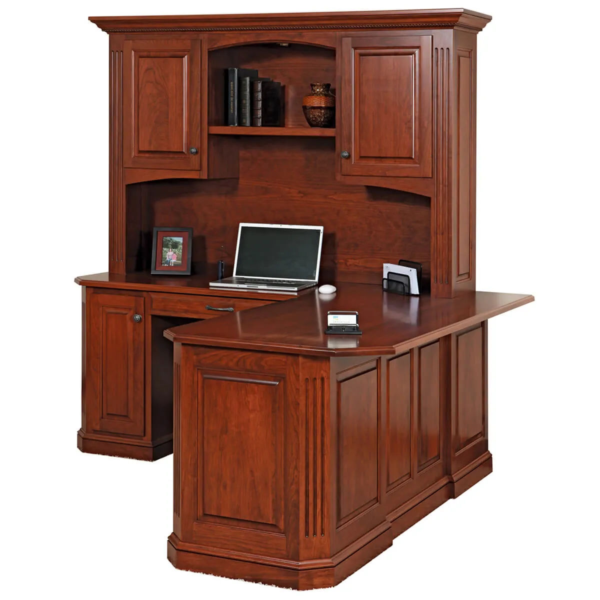 Buckingham Series Corner Desk &amp; Hutch