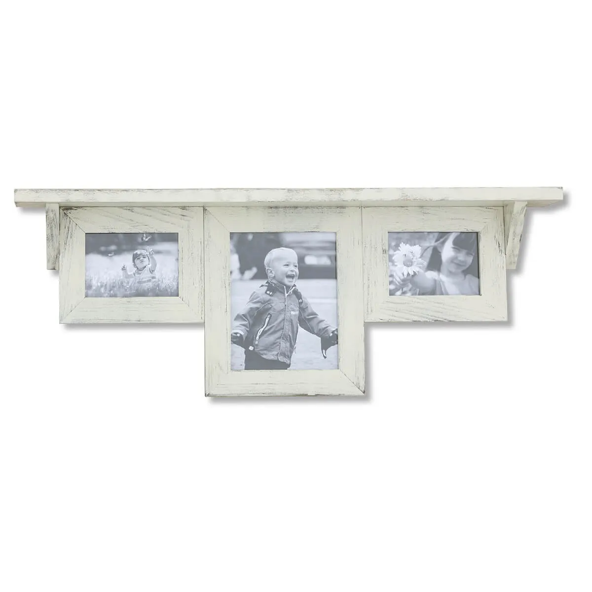 Wall Shelf with Picture Frame - Three Panels