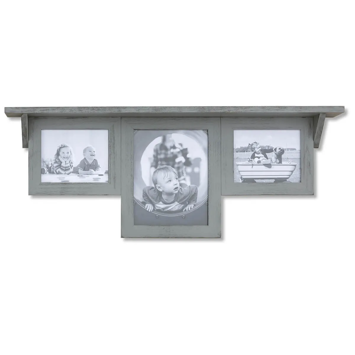 Wall Shelf with Picture Frame - Three Panels