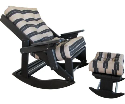 515 siesta cushion rocker recliner shown with the 521 rocking footrest