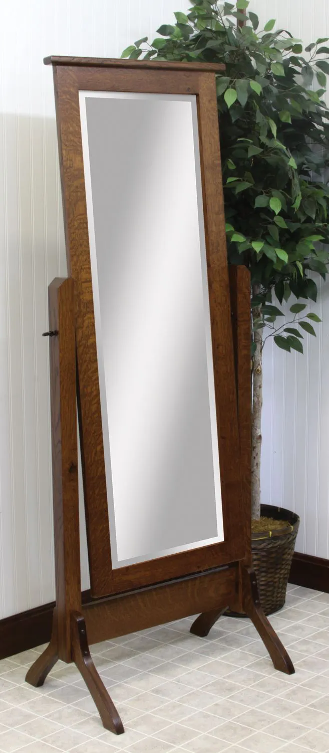 #1011 Traditional Shaker Cheval Mirror