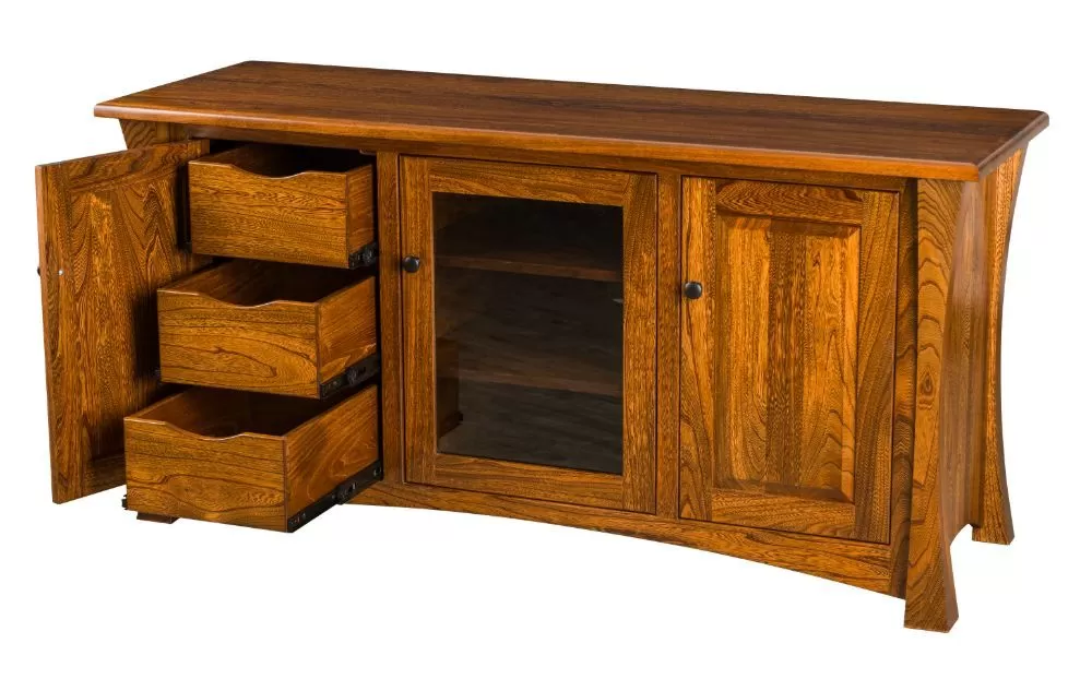 Elm elmo 60 tv stand open detail 