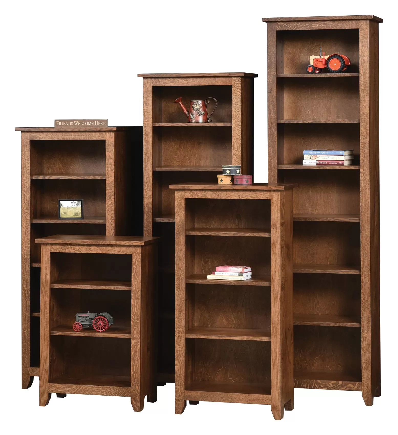 24" Modern Mission Open Bookcases