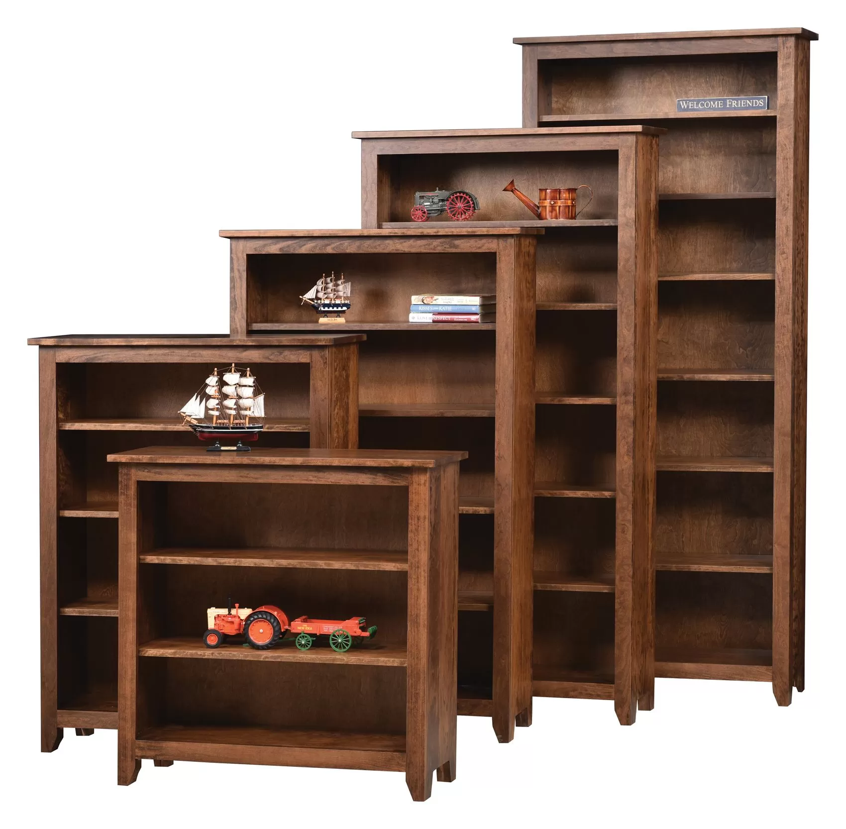 36" Modern Mission Open Bookcases