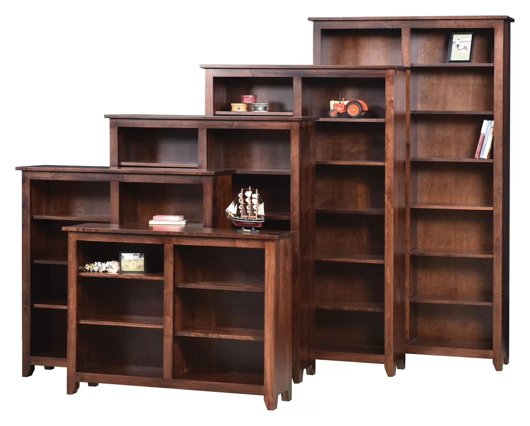 48" Modern Mission Open Bookcases