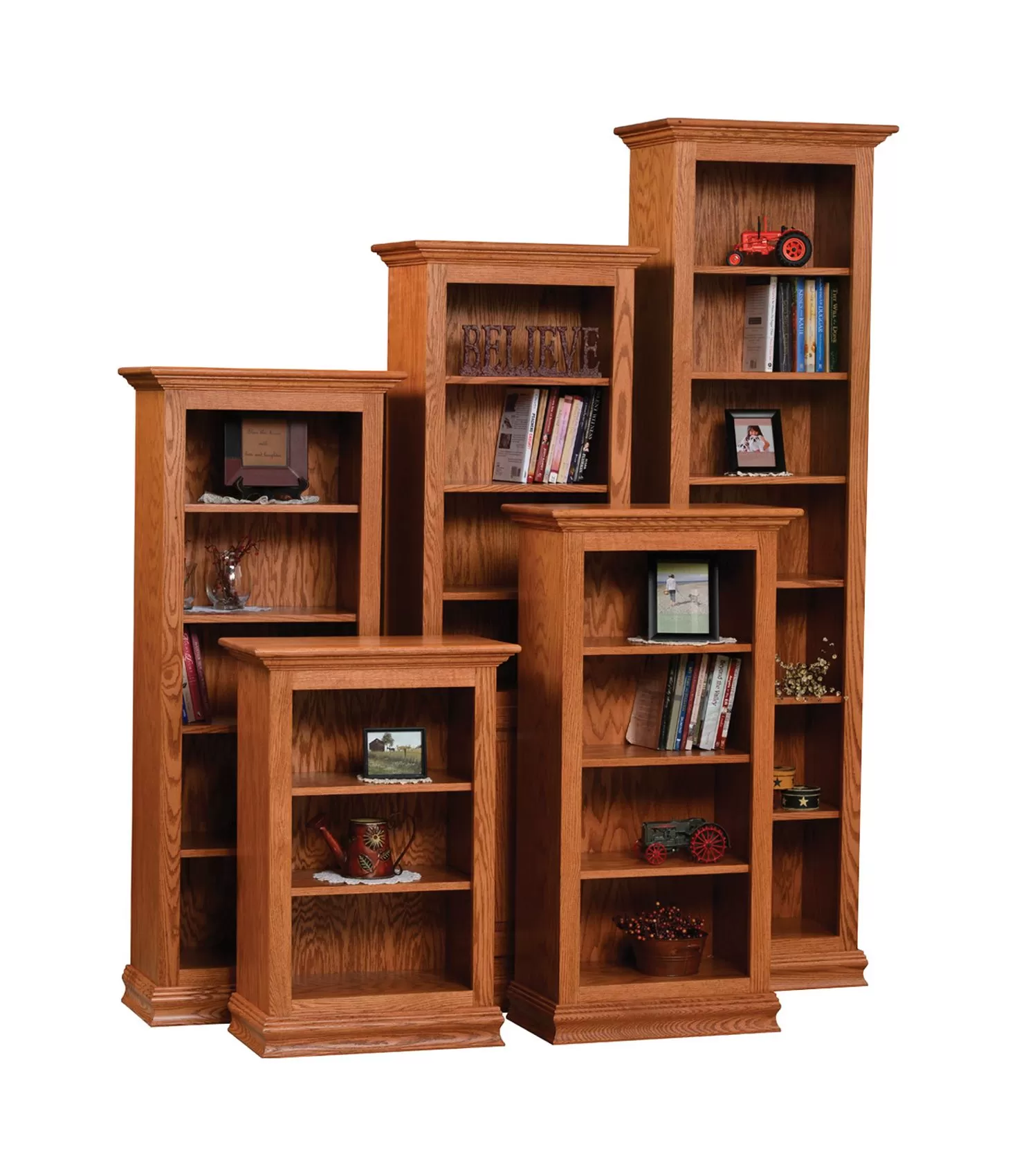 24" Traditional Open Bookcases