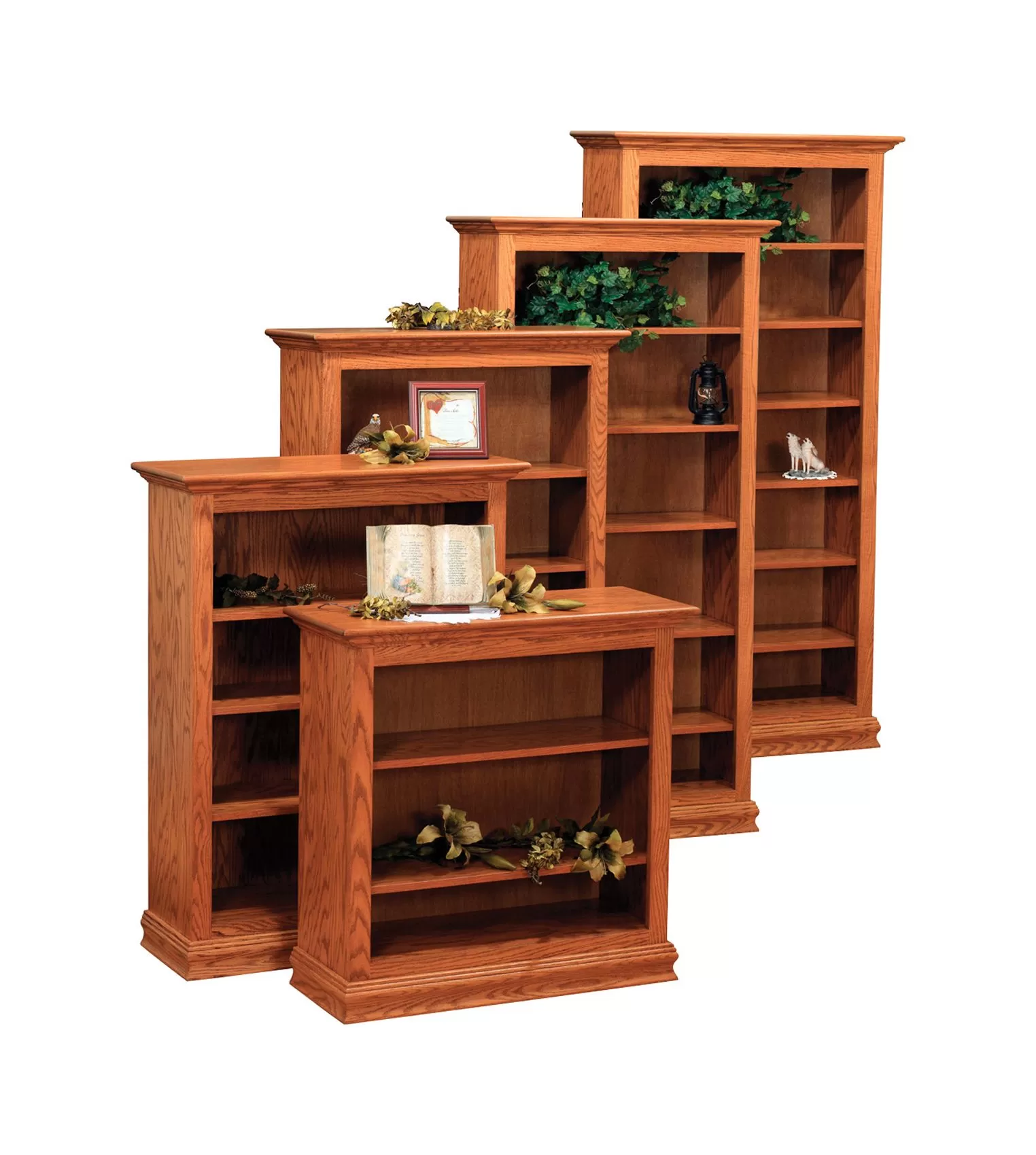 36" Traditional Open Bookcases