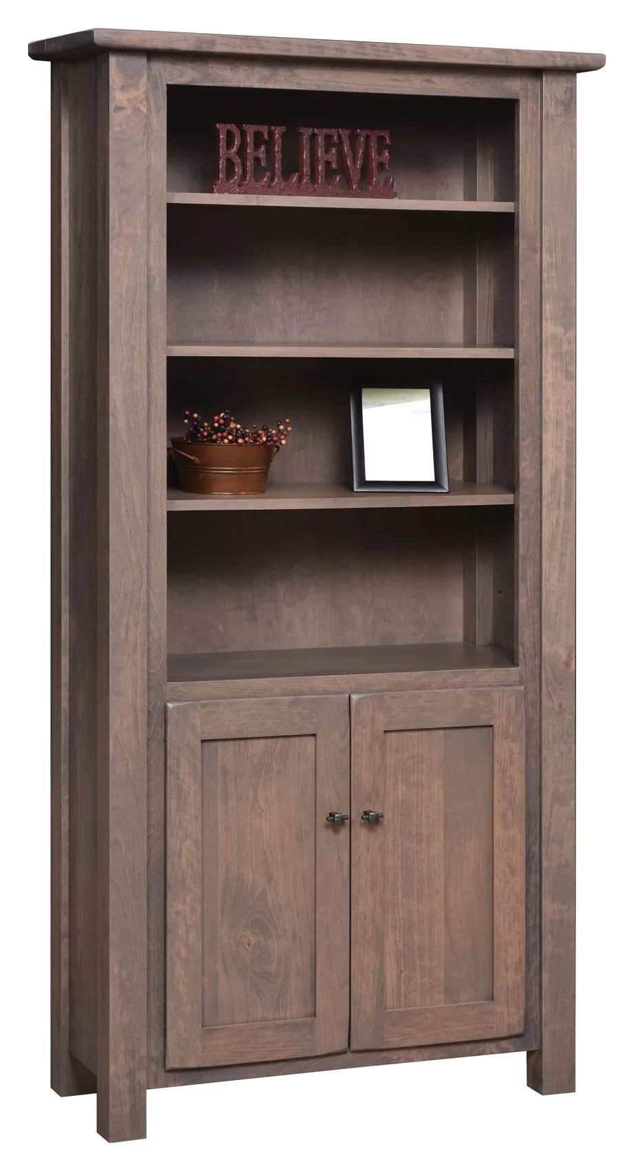 36" Barn Floor Bookcase with Doors