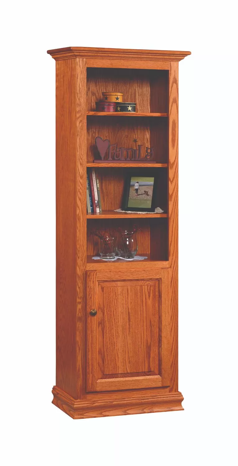 24" Traditional Bookcase with Doors
