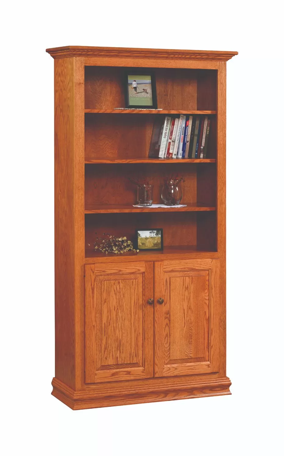 36" Traditional Bookcase with Doors
