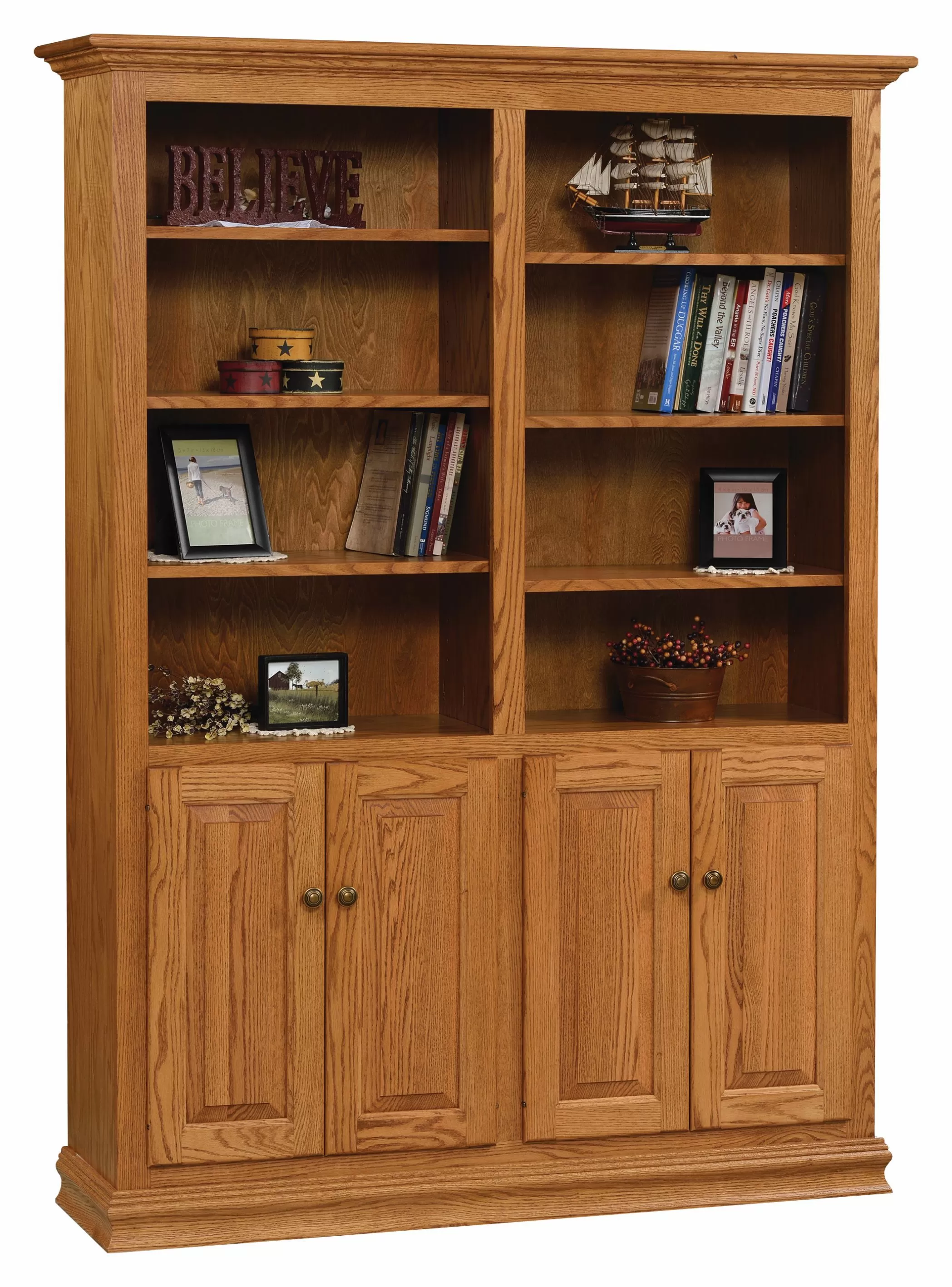 48" Traditional Bookcase with Doors