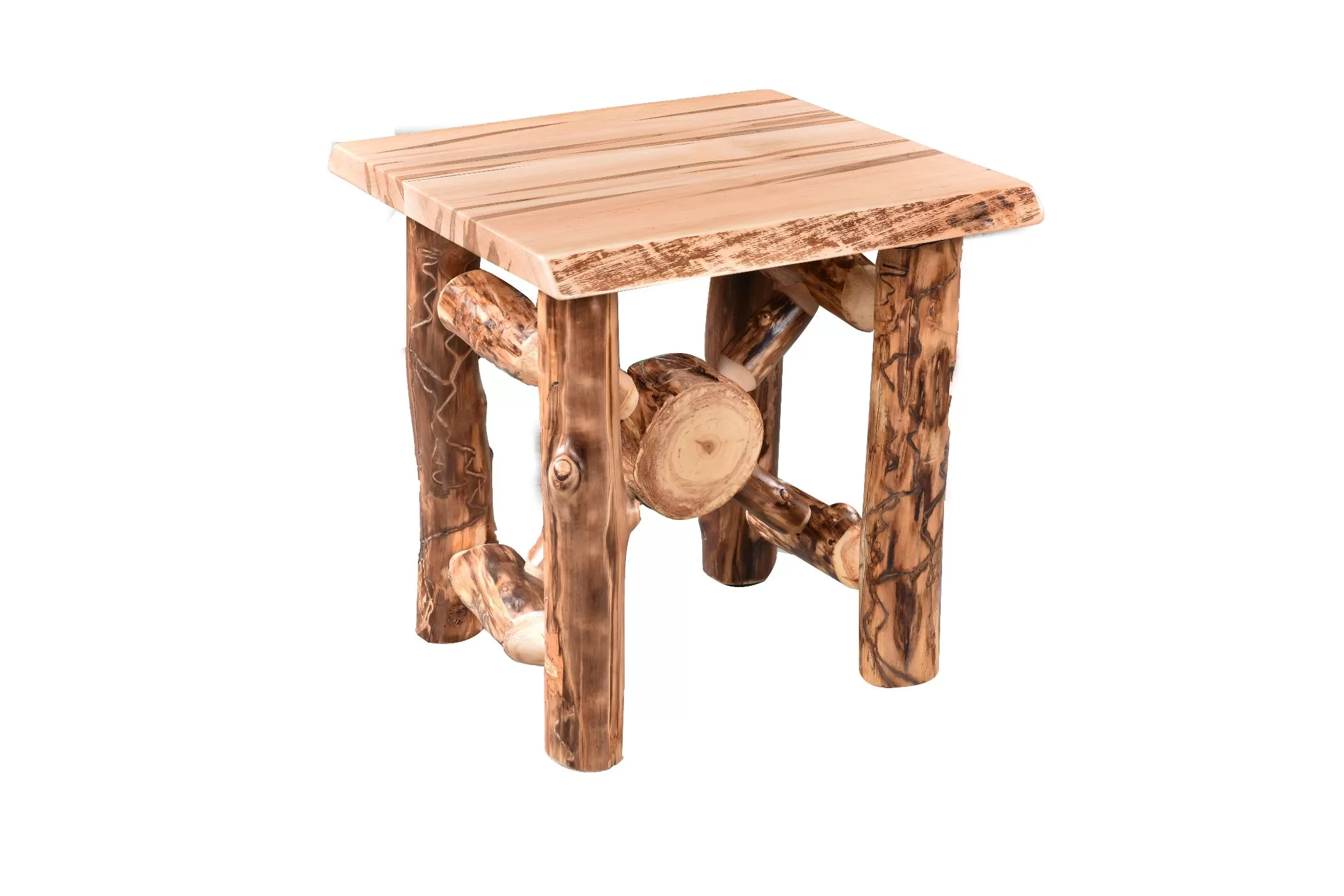 Rustic X End Table