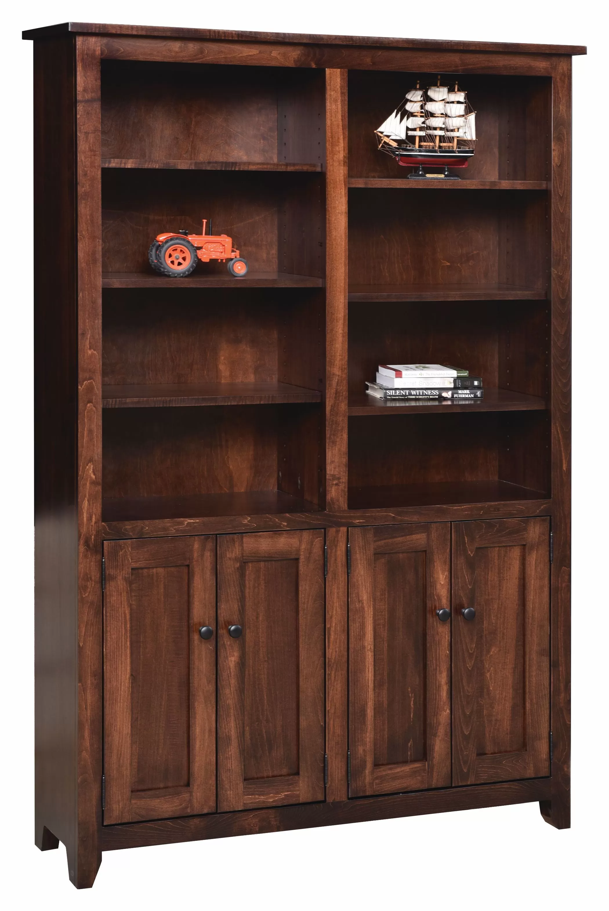 48&quot; Modern Mission Bookcase with Doors