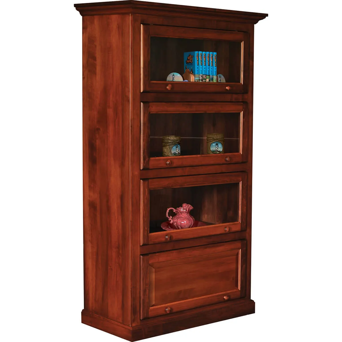 Barrister Bookcase - One Piece 4 Door