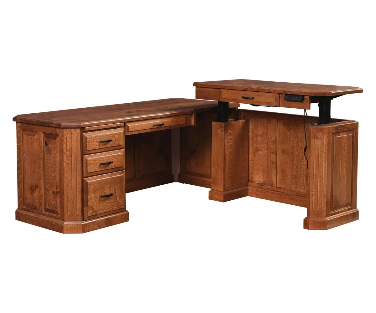 Fifth Avenue L-Desk with Adjustable Return