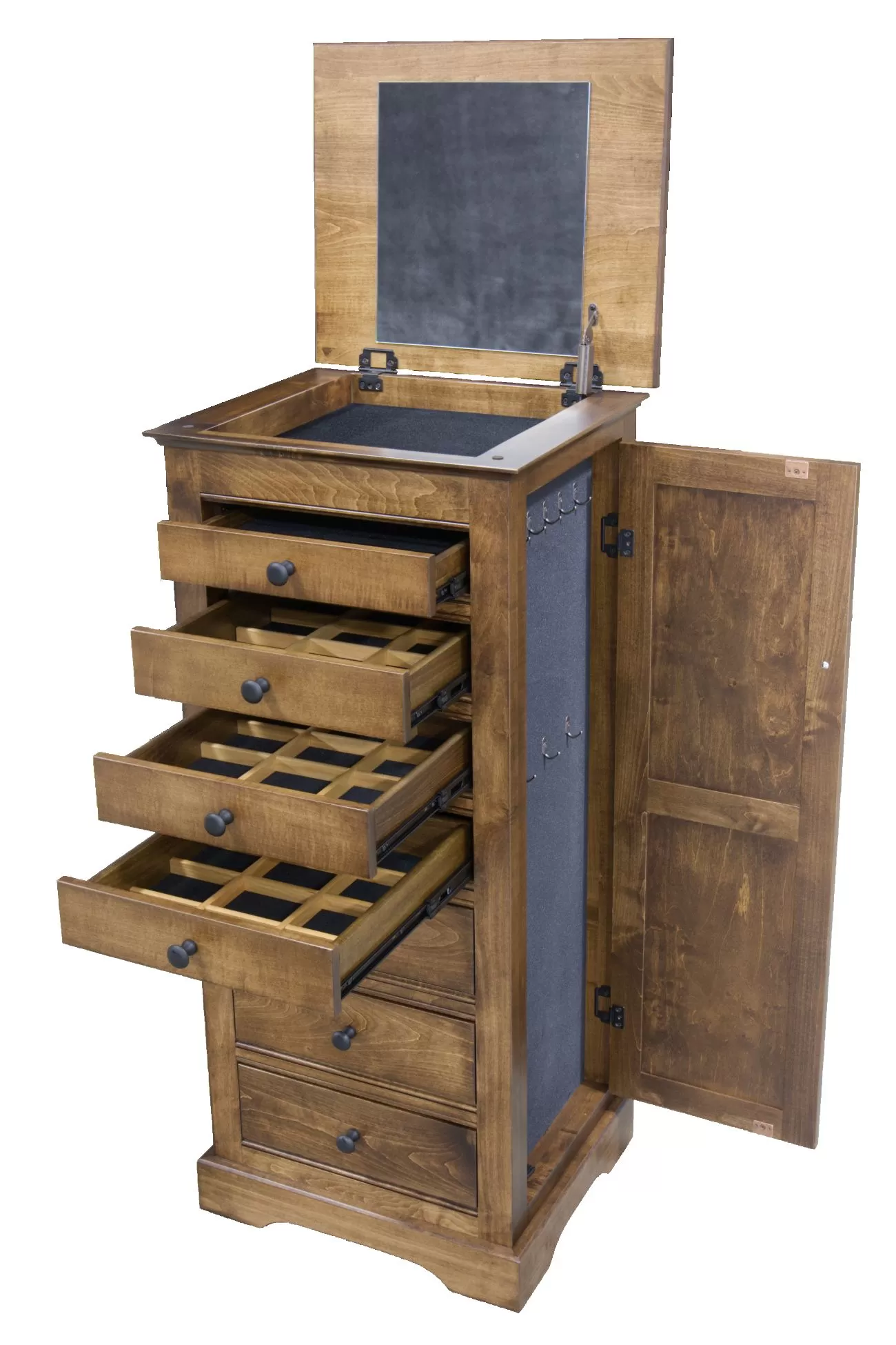 153 beaded jewelry armoire open