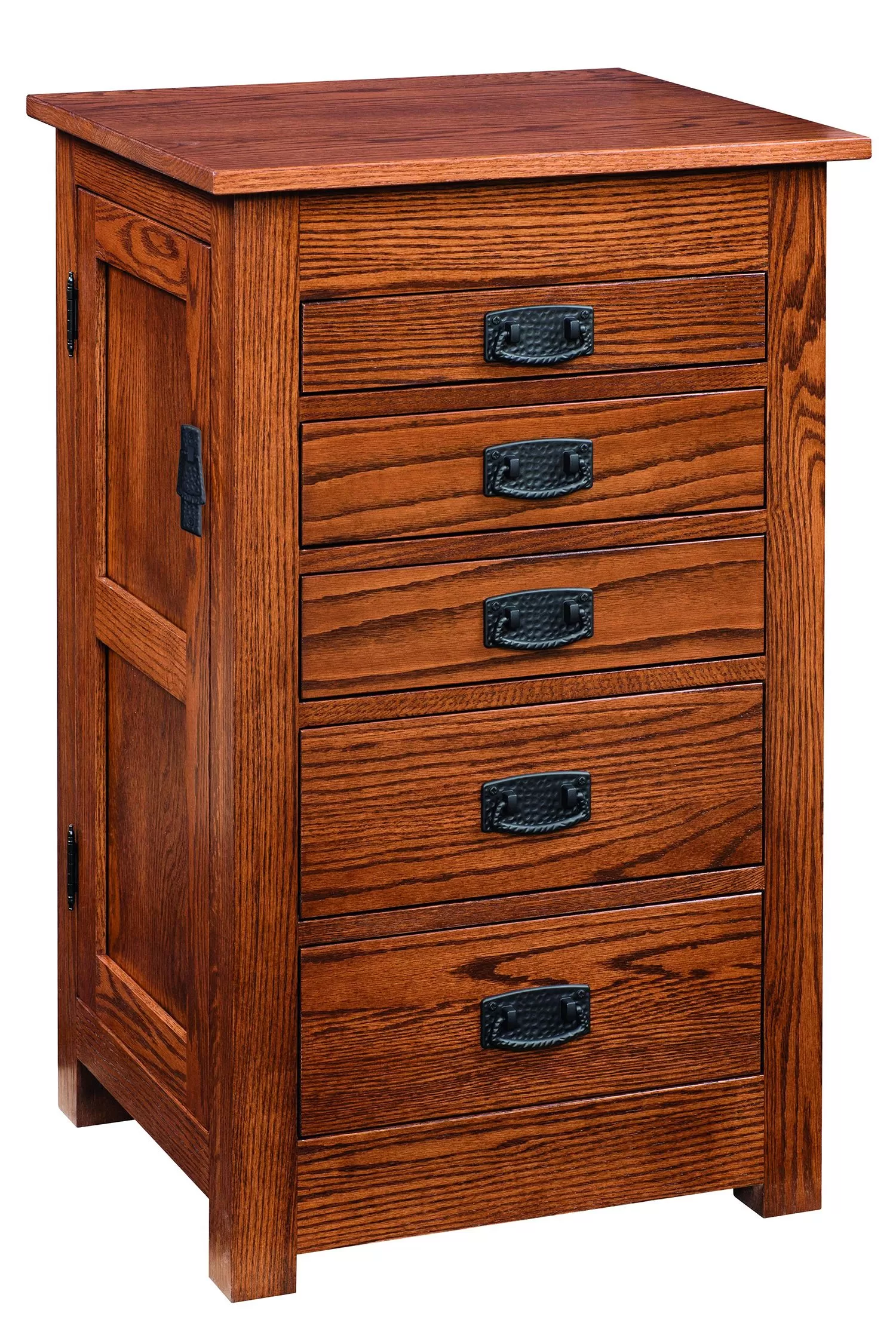 #250 Oak 55" Mission  Jewelry Armoire