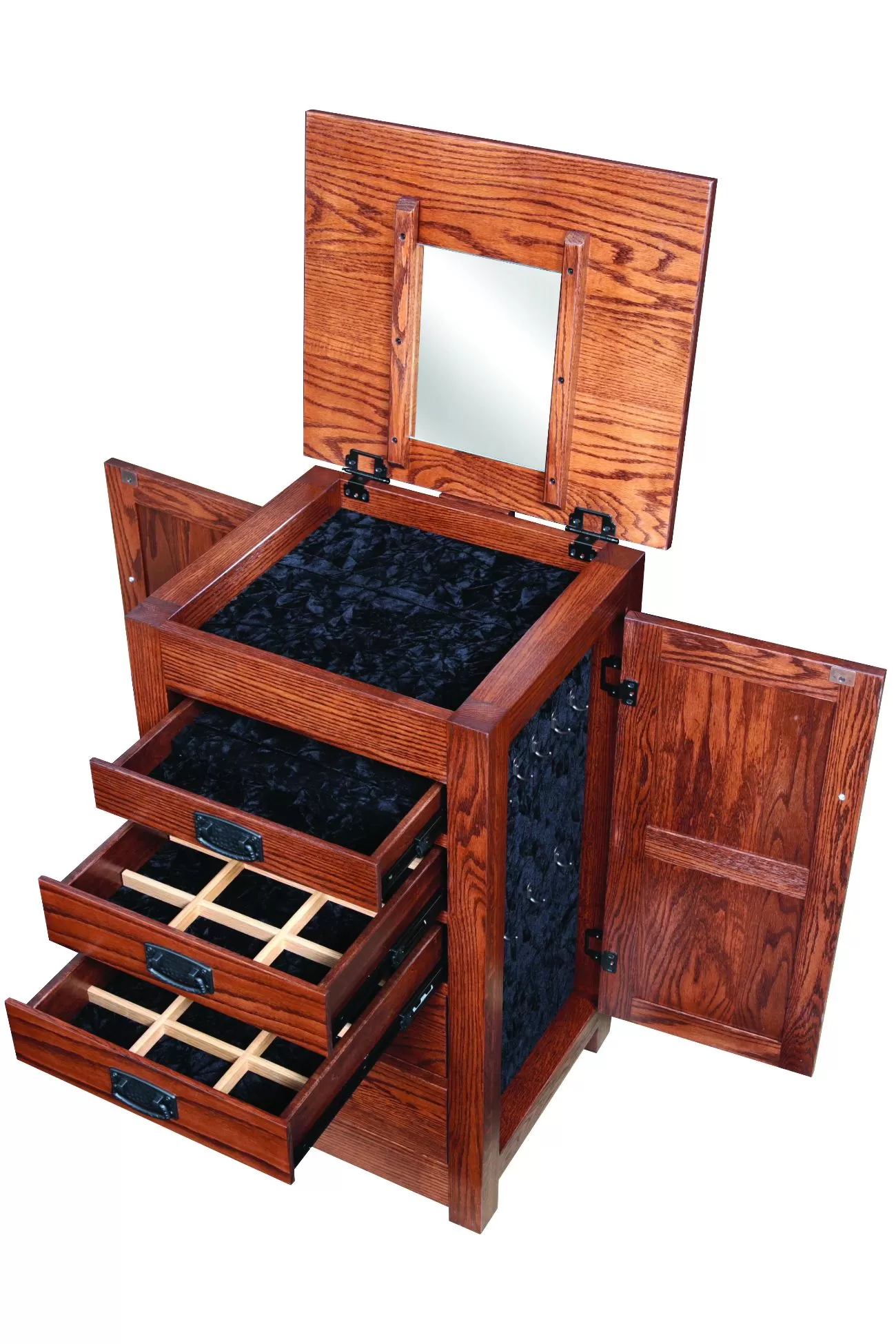 250 mission 35 jewelry armoire open