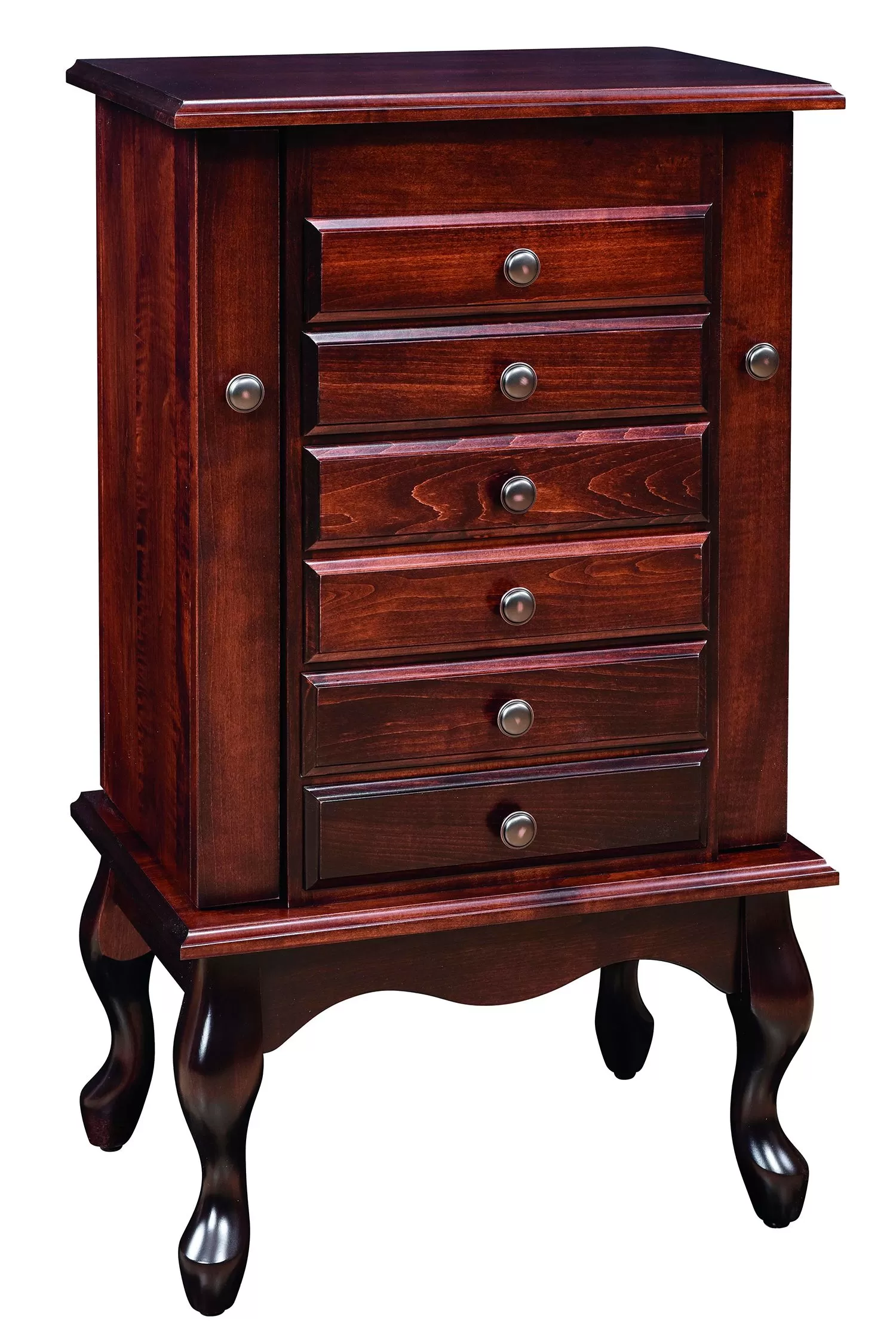 #112 55" Queen Anne Jewelry Armoire