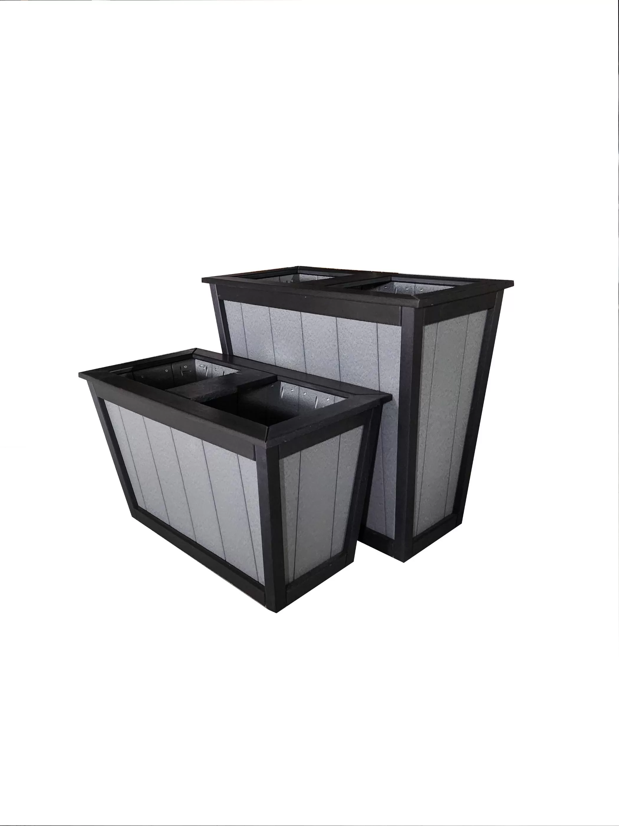 30" 2 Box Angled Planter and 20" 2 Box Angled Planter