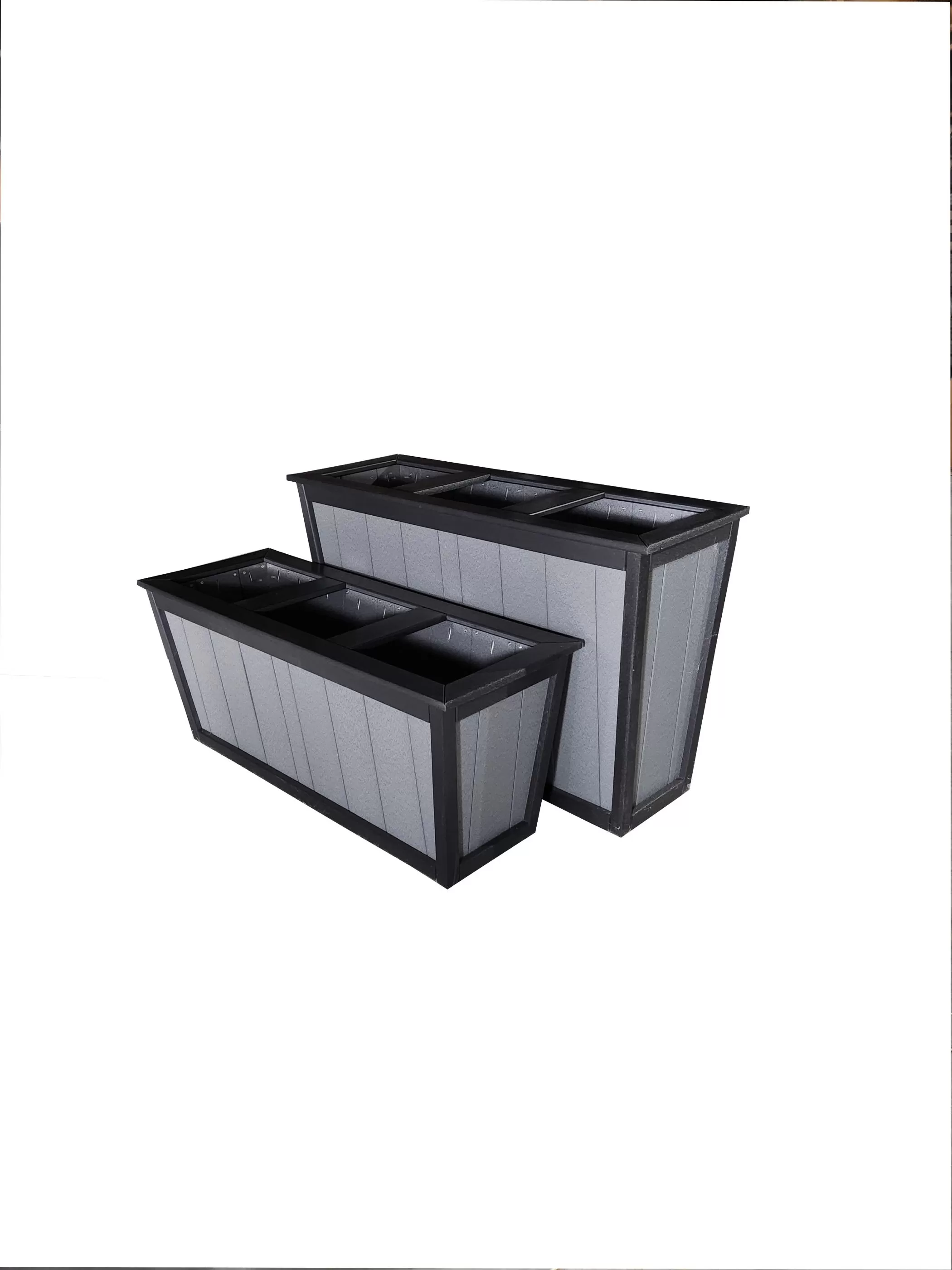 30" 3 Box Angled Planter and 20" 3 Box Angled Planter