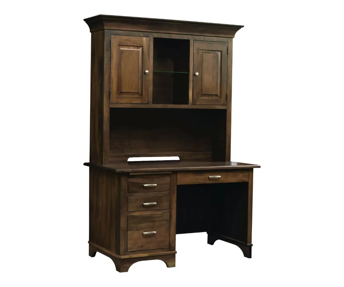 Finley Kneehole Desk with Hutch